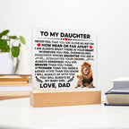 To My Daughter – Braver Square Plaque