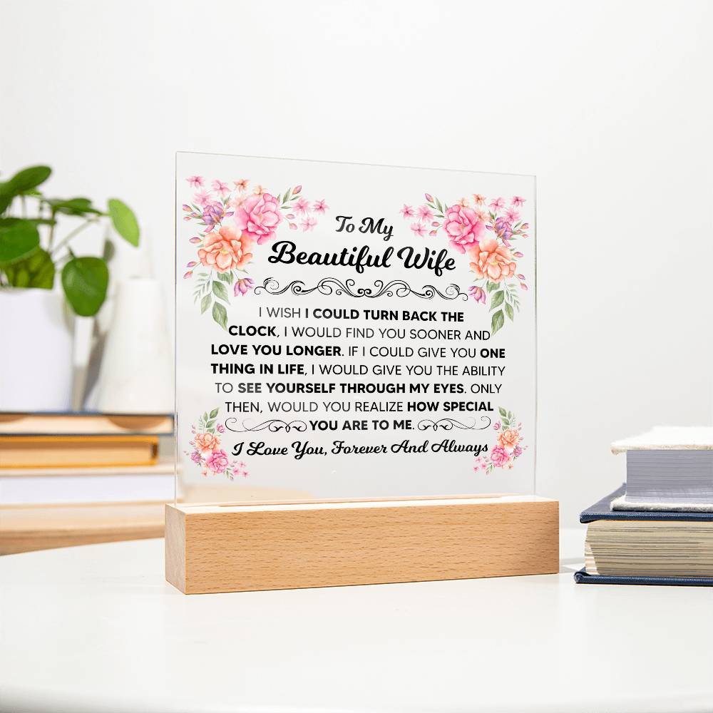To My Beautiful Wife – Square Plaque