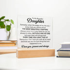 To My Daughter – Chapters Square Plaque