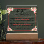 To My Beautiful Daughter – Square Plaque