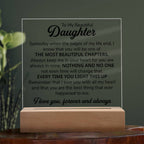 To My Daughter – Chapters Square Plaque