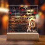 To My Daughter – Braver Square Plaque