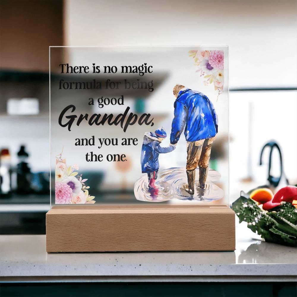To My Grandpa – Square Plaque