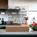 To My Daughter-in-Law – Honor Square Plaque