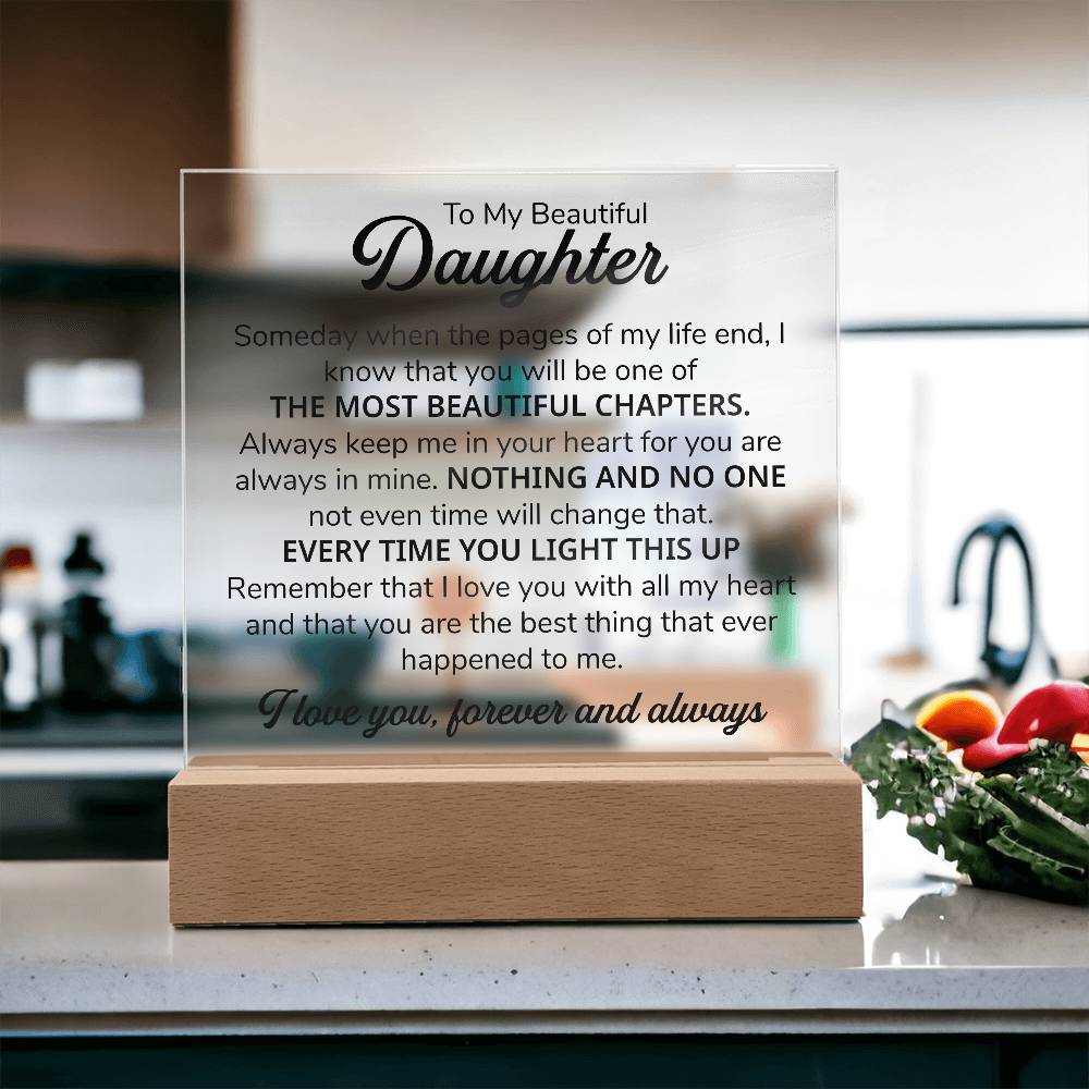 To My Daughter – Chapters Square Plaque