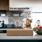 To My Daughter – Braver Square Plaque