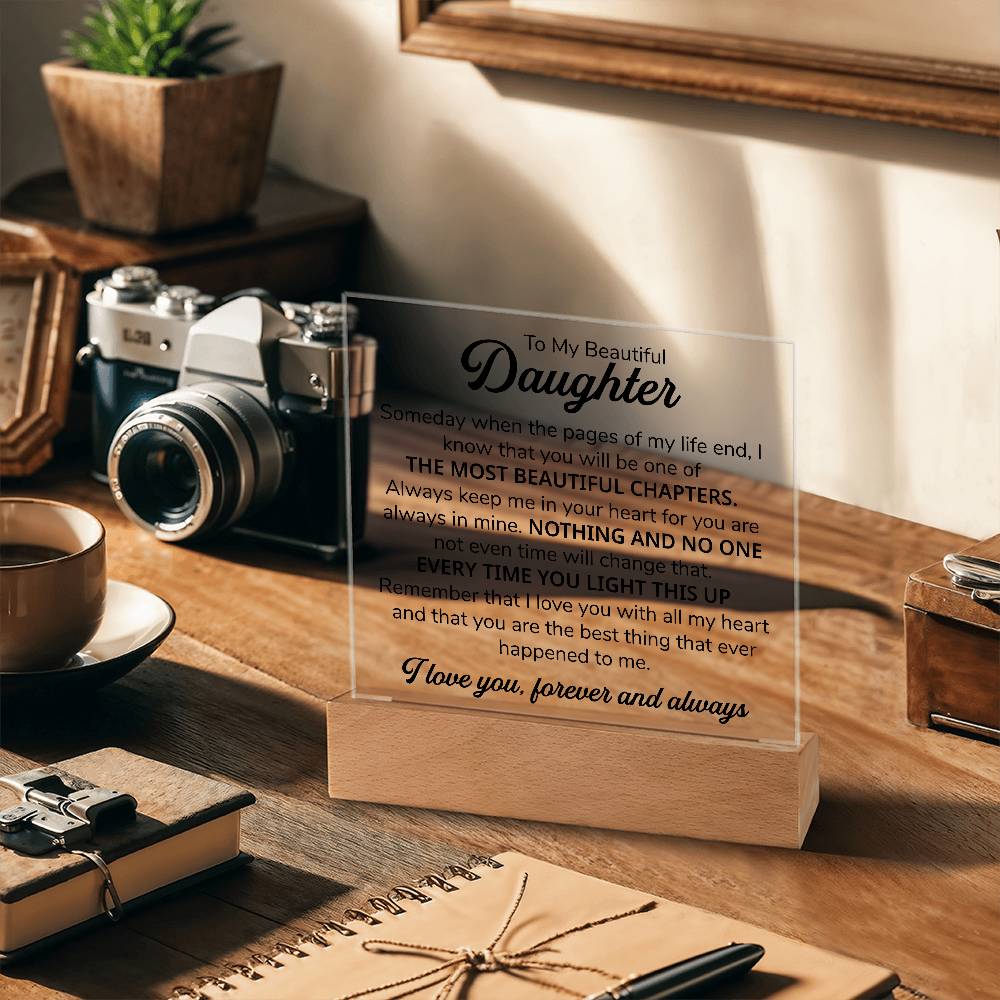 To My Daughter – Chapters Square Plaque