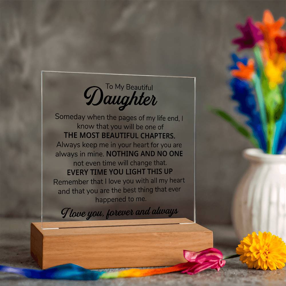 To My Daughter – Chapters Square Plaque