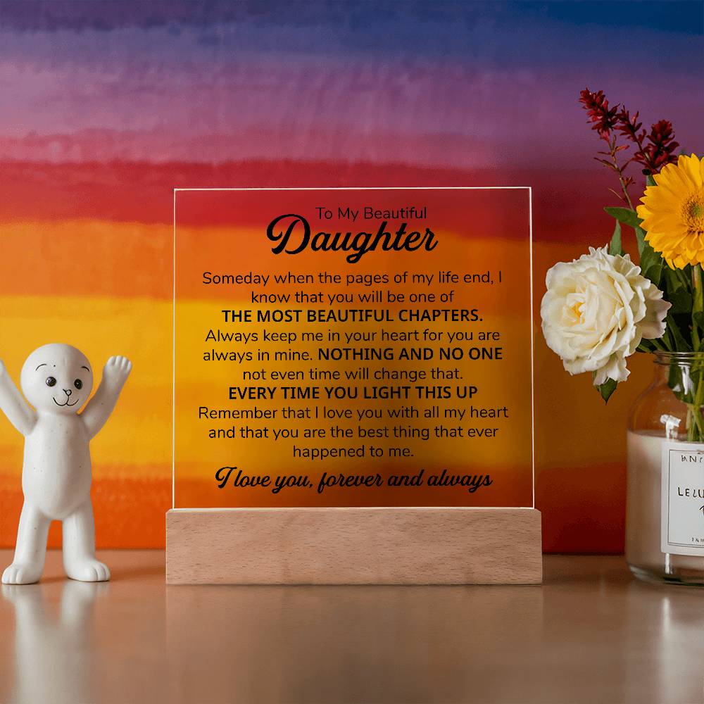 To My Daughter – Chapters Square Plaque
