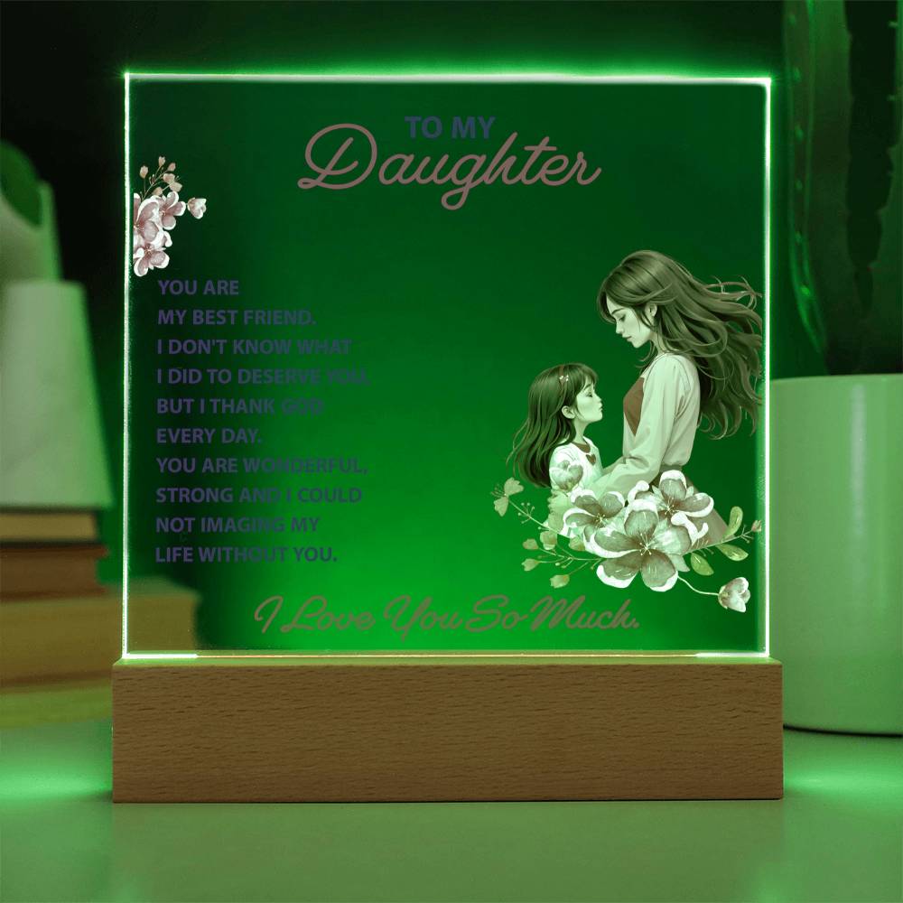 To My Daughter – Best Friend Keepsake Plaque Set