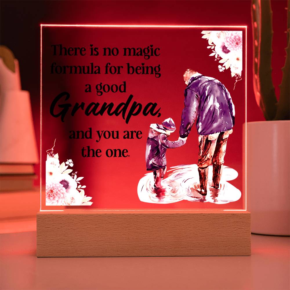 To My Grandpa – Square Plaque