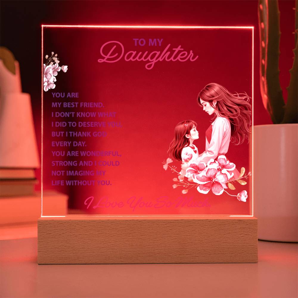 To My Daughter – Best Friend Keepsake Plaque Set