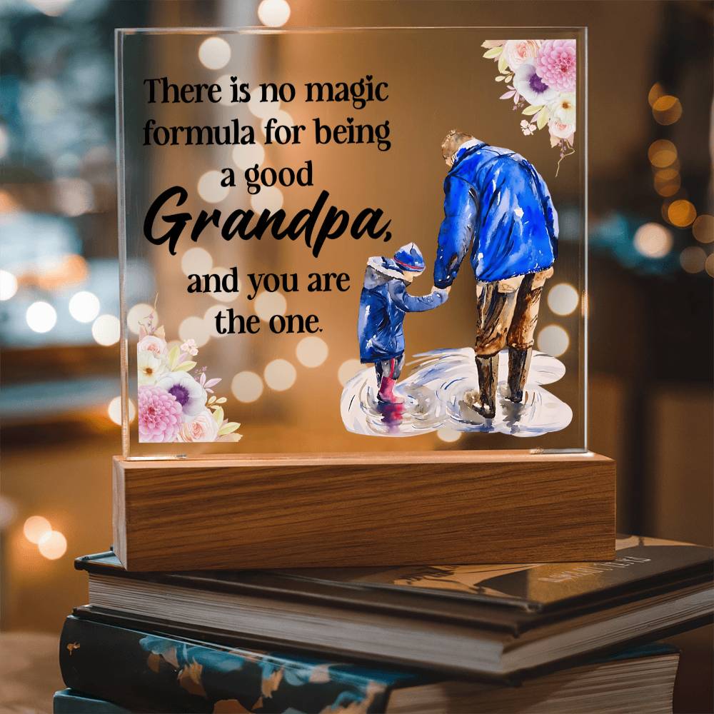 To My Grandpa – Square Plaque
