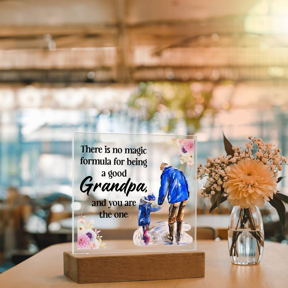 To My Grandpa – Square Plaque