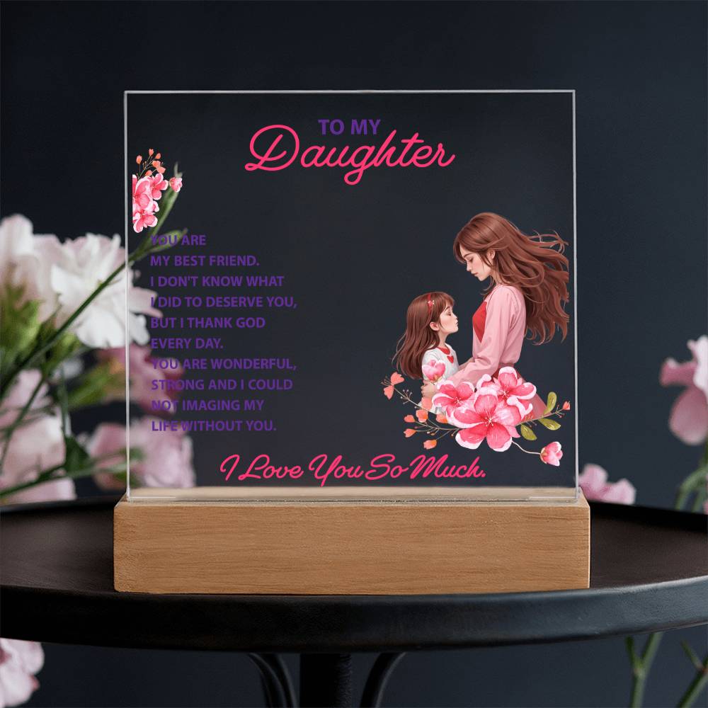 To My Daughter – Best Friend Keepsake Plaque Set