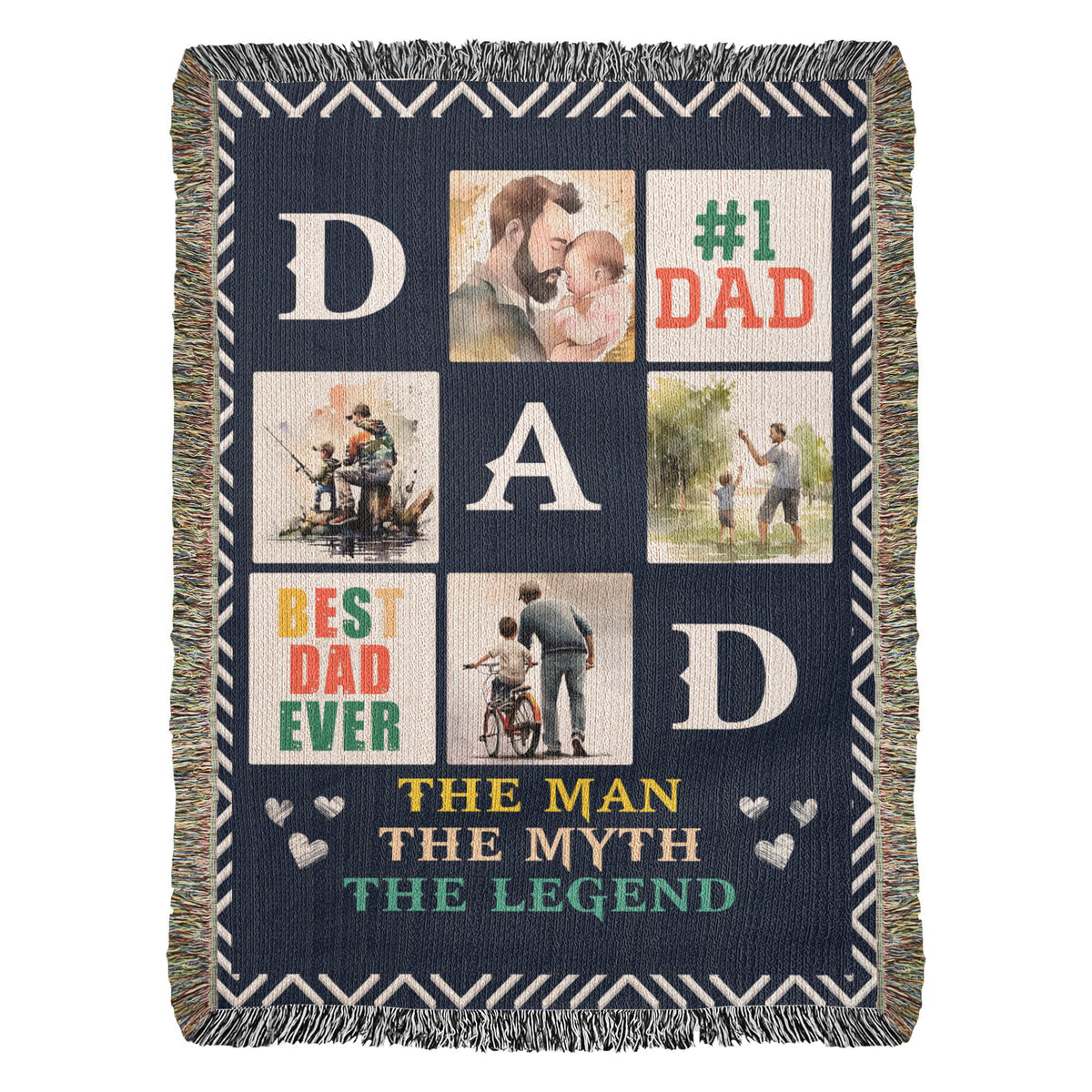 Best Dad Ever – Woven Blanket