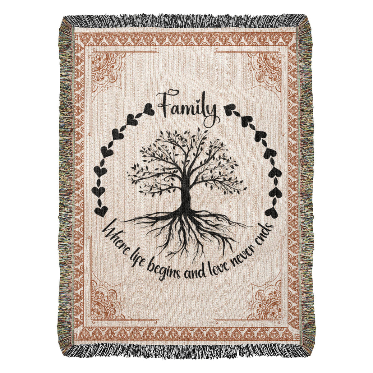 Family Roots – Celtic Tree Woven Blanket