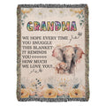 To My Grandma – Elephant Woven Blanket