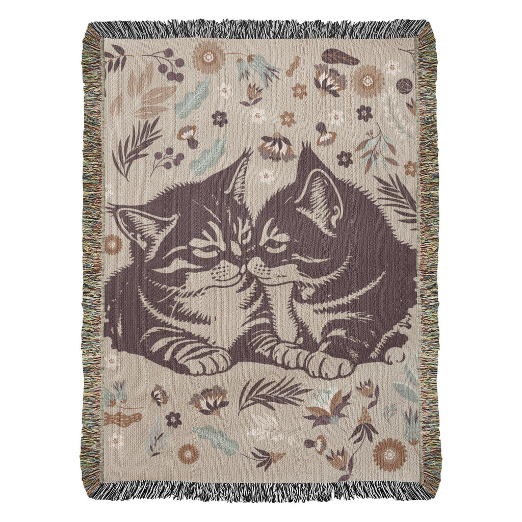 Snuggling Kitties – Woven Blanket