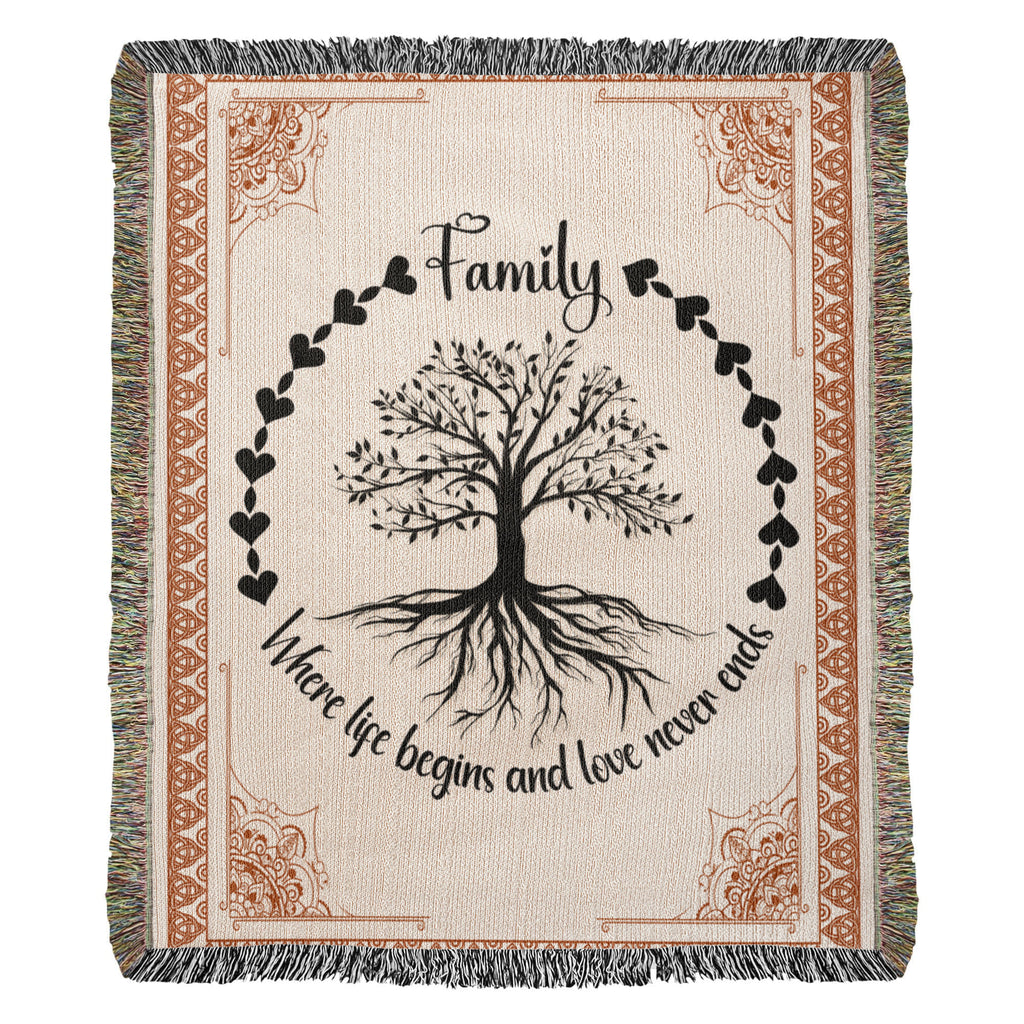 Family Roots – Celtic Tree Woven Blanket