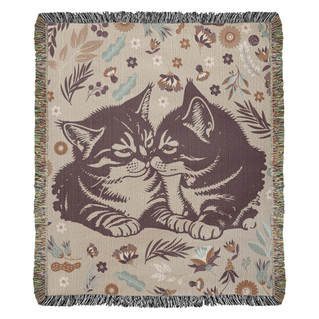 Snuggling Kitties – Woven Blanket