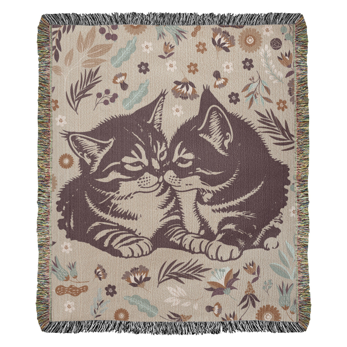 Snuggling Kitties – Woven Blanket