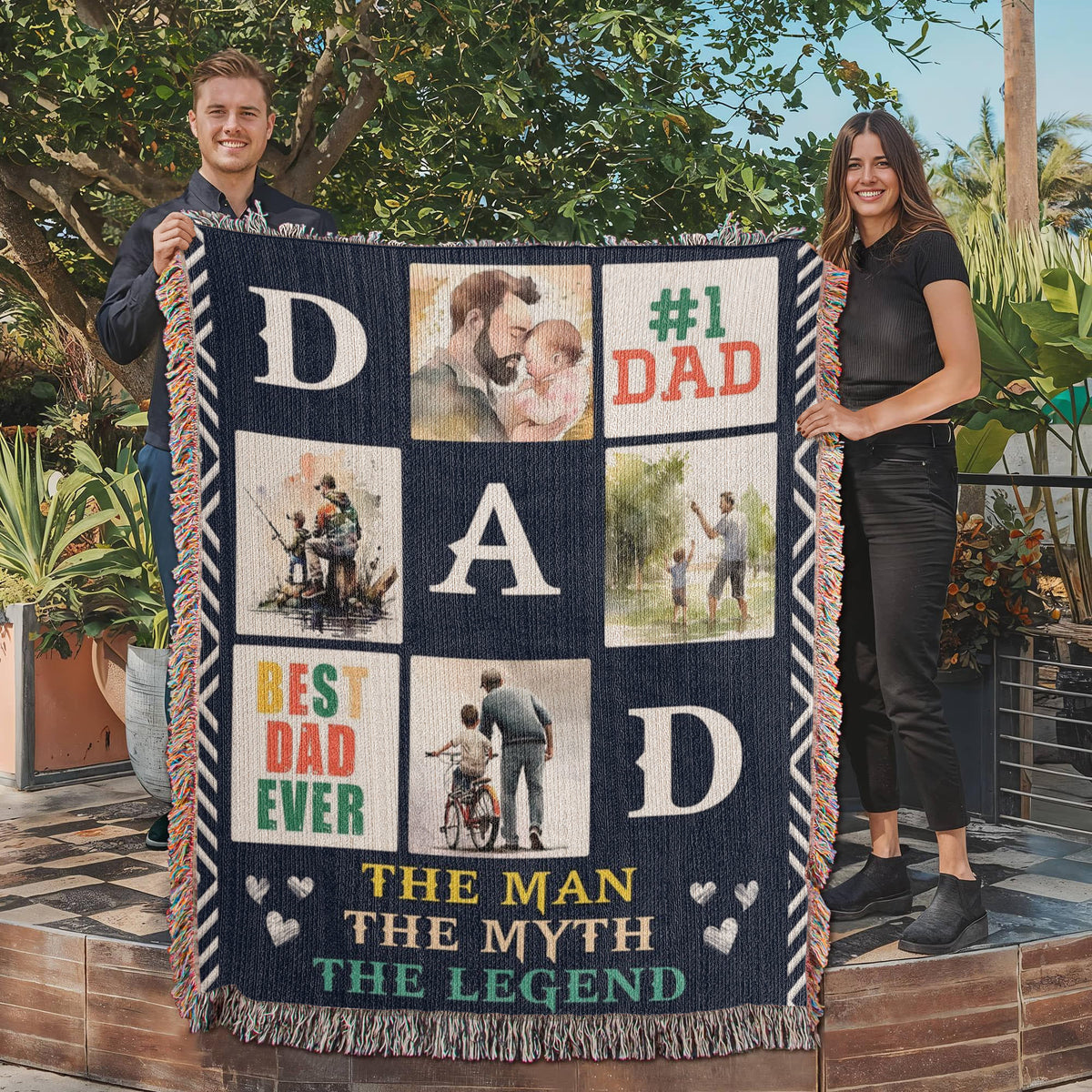 Best Dad Ever – Woven Blanket