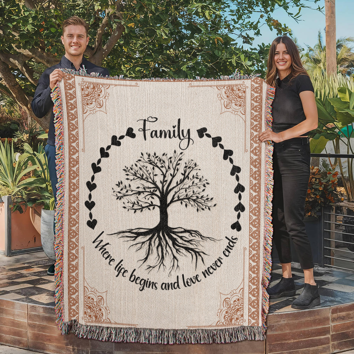 Family Roots – Celtic Tree Woven Blanket