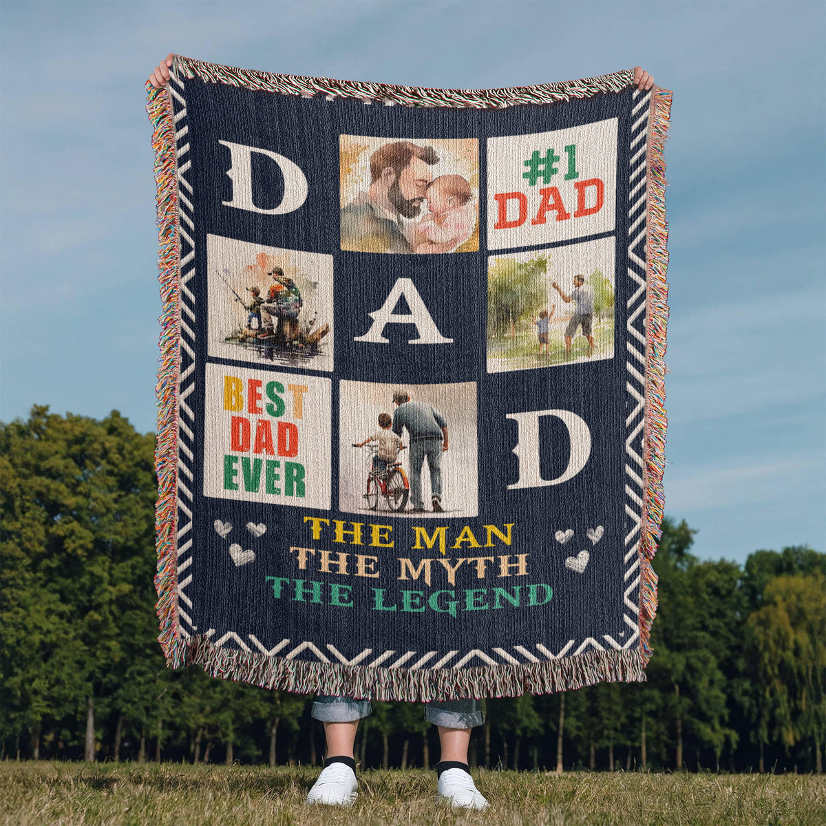 Best Dad Ever – Woven Blanket