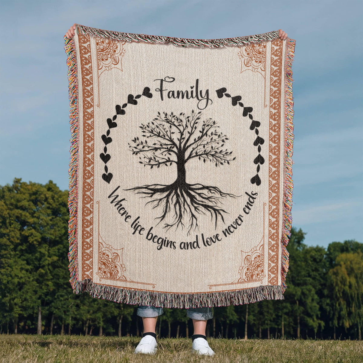 Family Roots – Celtic Tree Woven Blanket