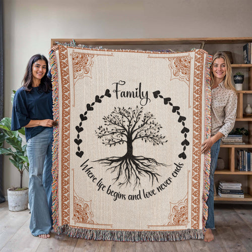 Family Roots – Celtic Tree Woven Blanket
