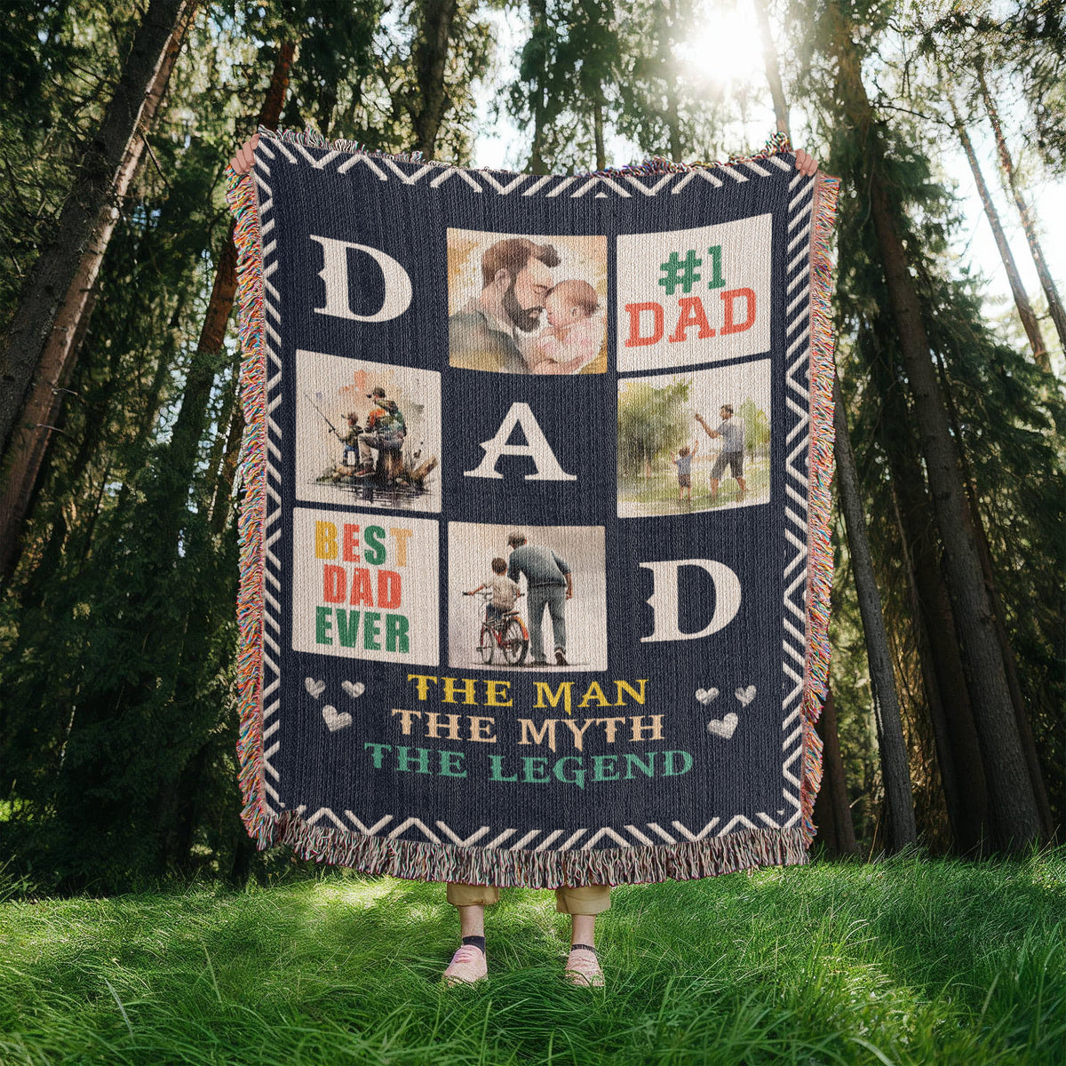 Best Dad Ever – Woven Blanket