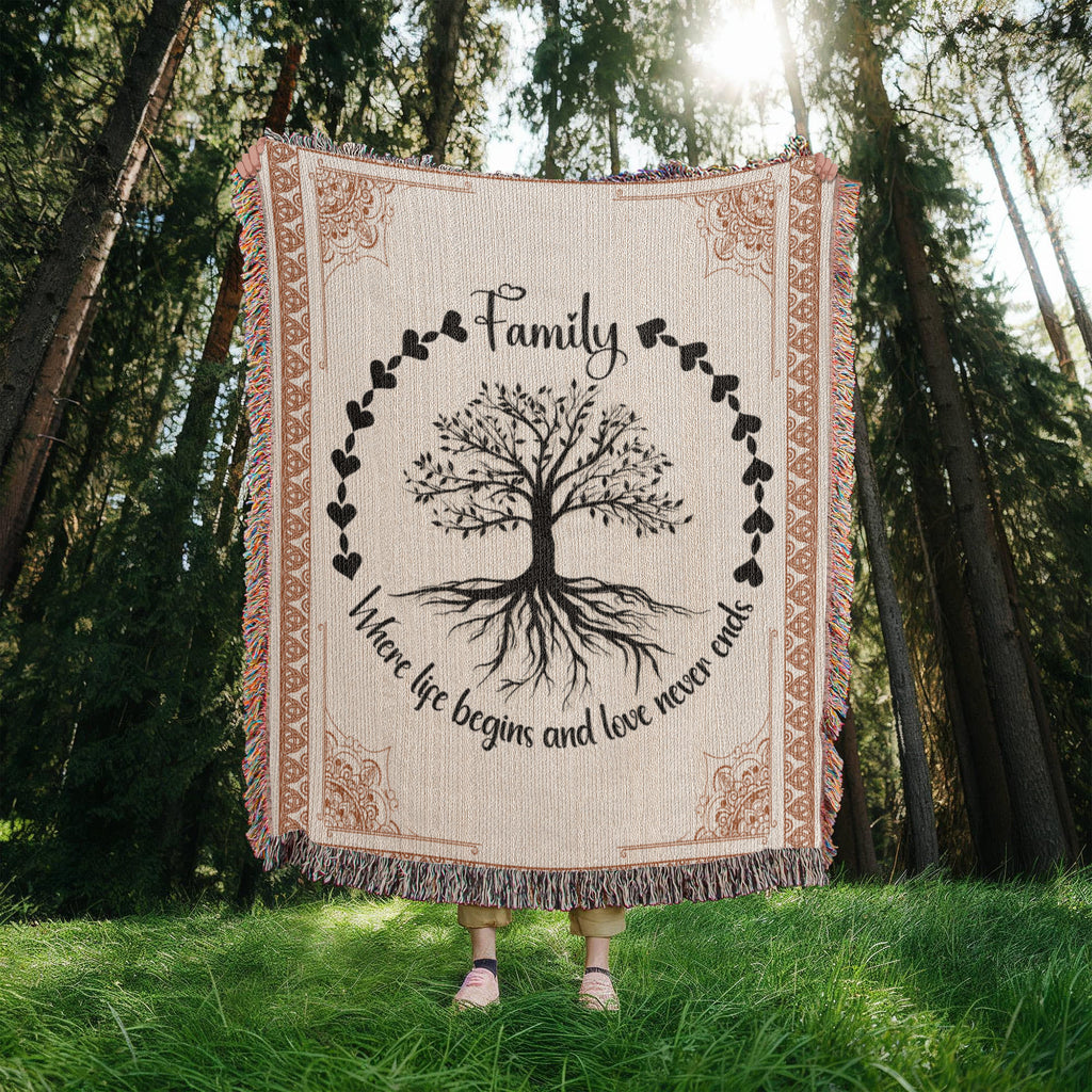 Family Roots – Celtic Tree Woven Blanket