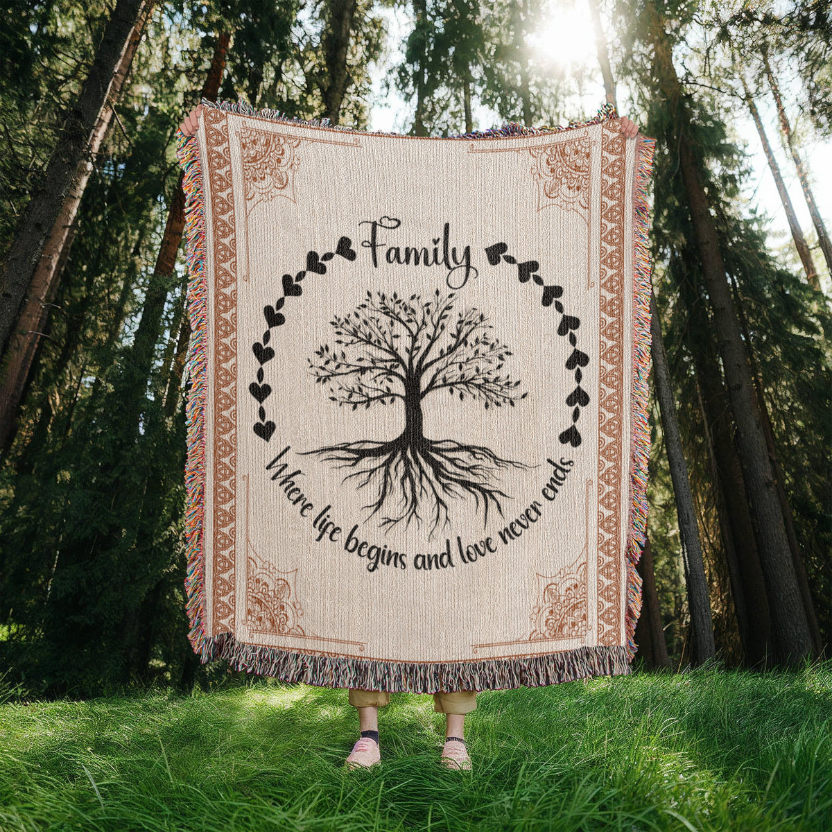 Family Roots – Celtic Tree Woven Blanket