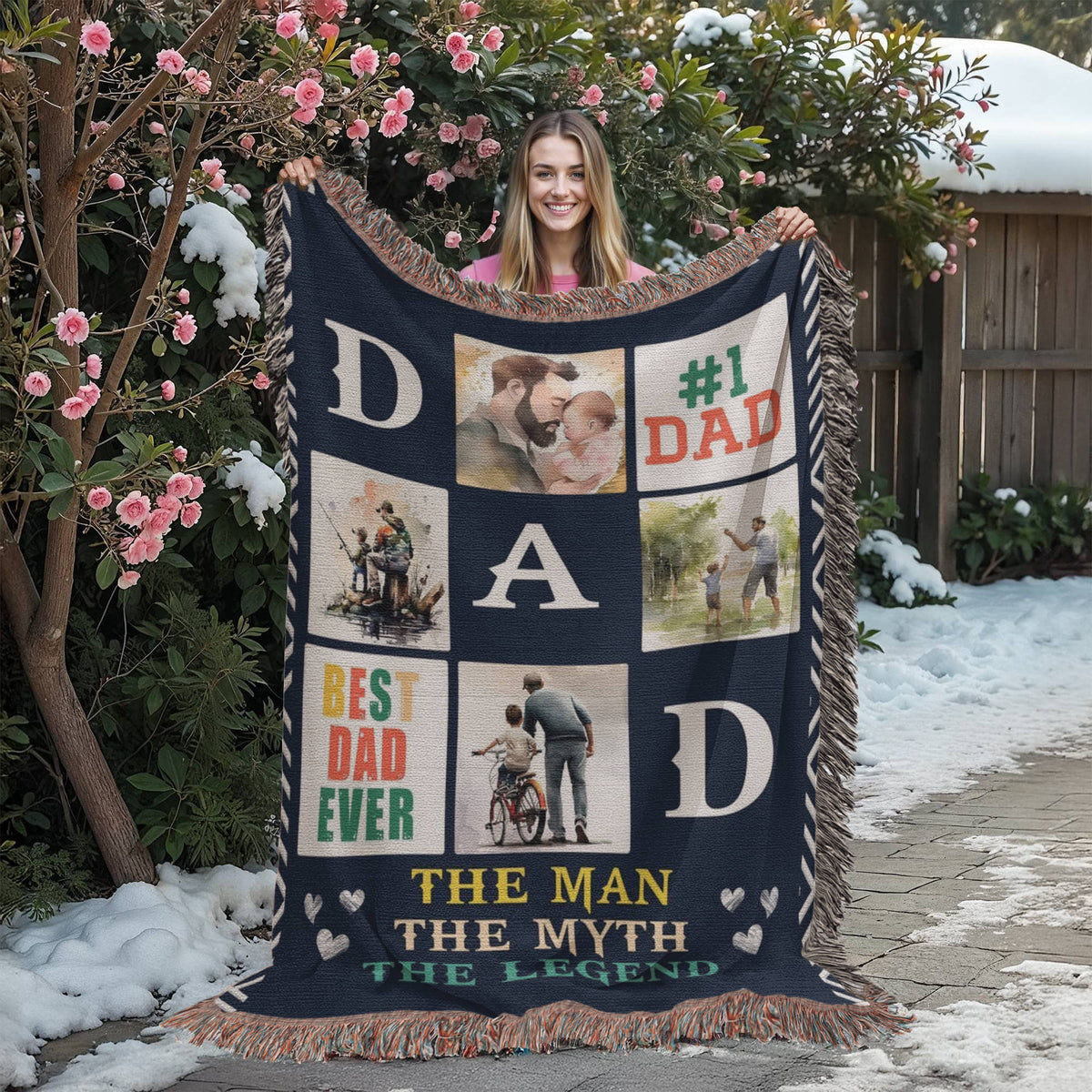 Best Dad Ever – Woven Blanket