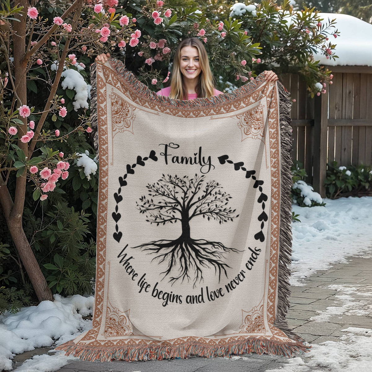 Family Roots – Celtic Tree Woven Blanket
