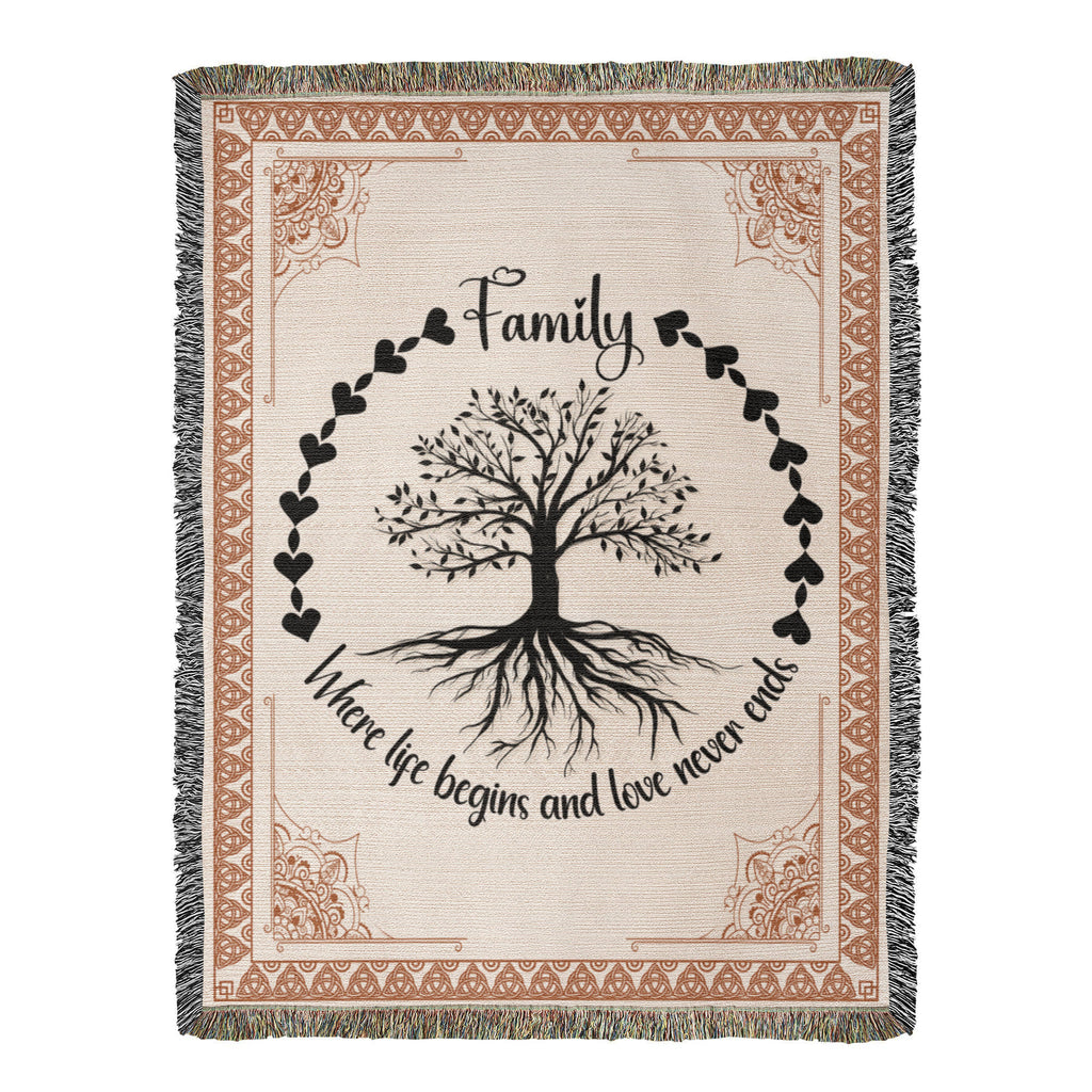 Family Roots – Celtic Tree Woven Blanket