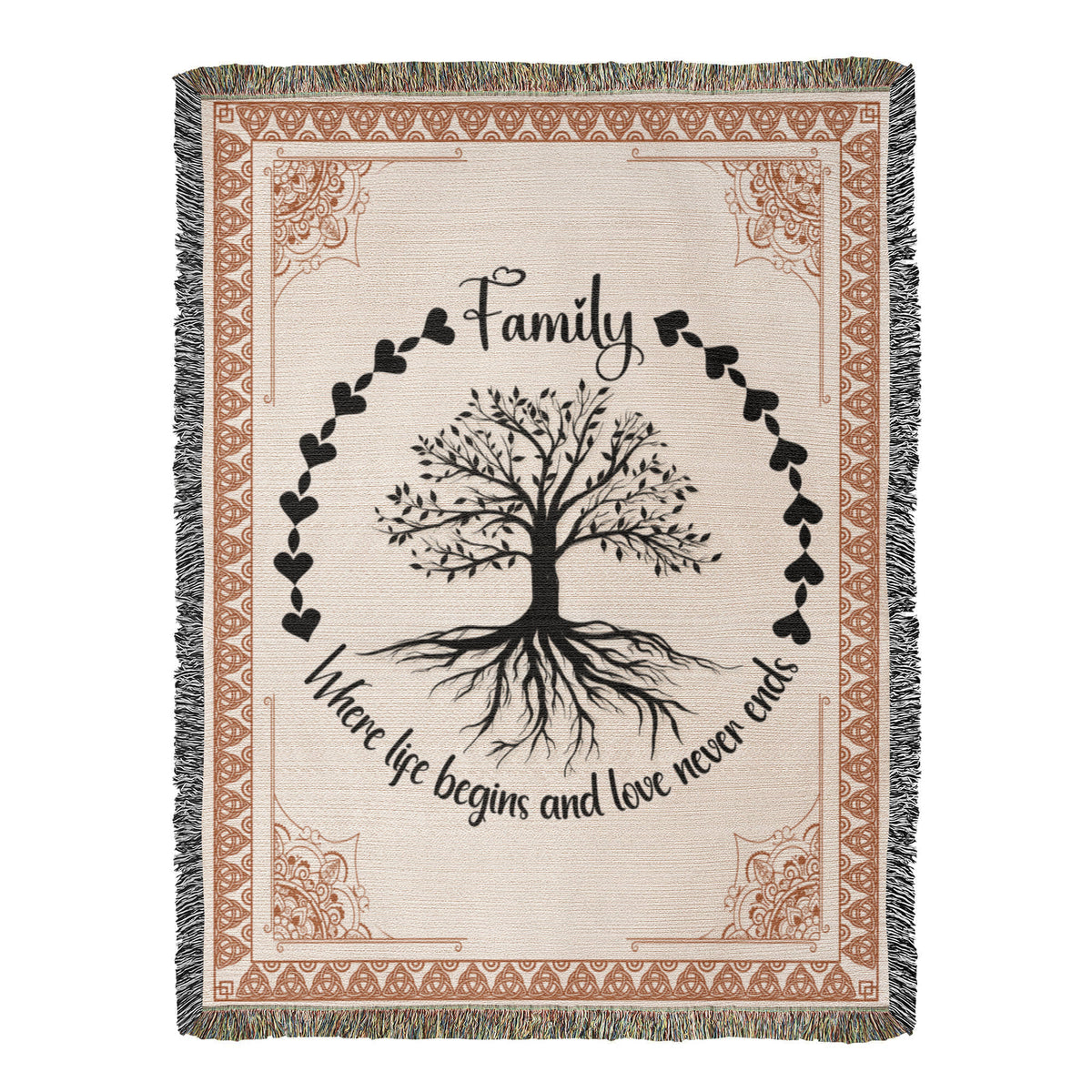 Family Roots – Celtic Tree Woven Blanket