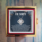 I'm Sorry – Love Knot Necklace with Rose Box