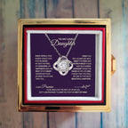 To My Daughter – Love Knot Necklace with Rose Box (Chapters Cross Card)