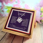 To My Daughter – Love Knot Necklace with Rose Box (Chapters Cross Card)