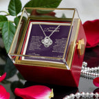 To My Daughter – Love Knot Necklace with Rose Box (Chapters Cross Card)