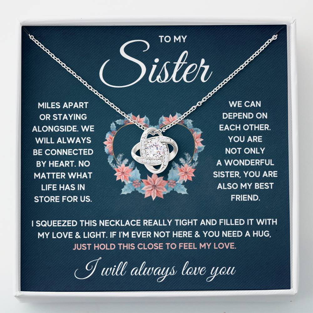 To My Sister – Love Knot Necklace