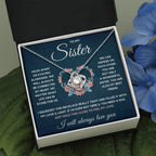 To My Sister – Love Knot Necklace