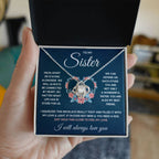 To My Sister – Love Knot Necklace
