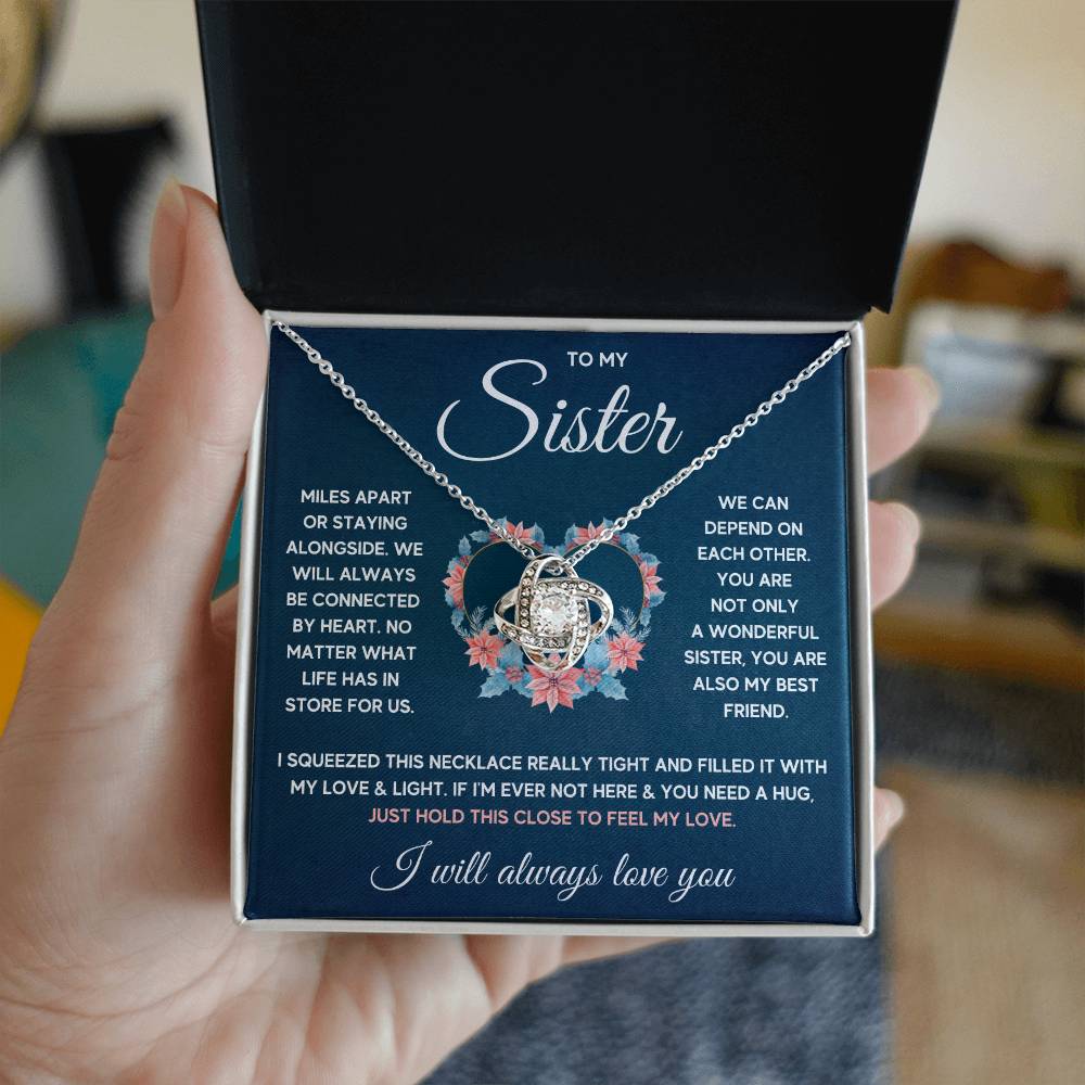 To My Sister – Love Knot Necklace