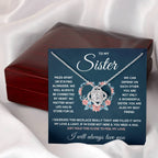 To My Sister – Love Knot Necklace