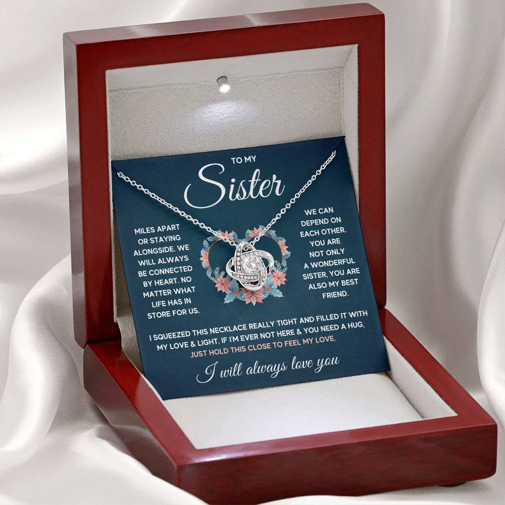 To My Sister – Love Knot Necklace