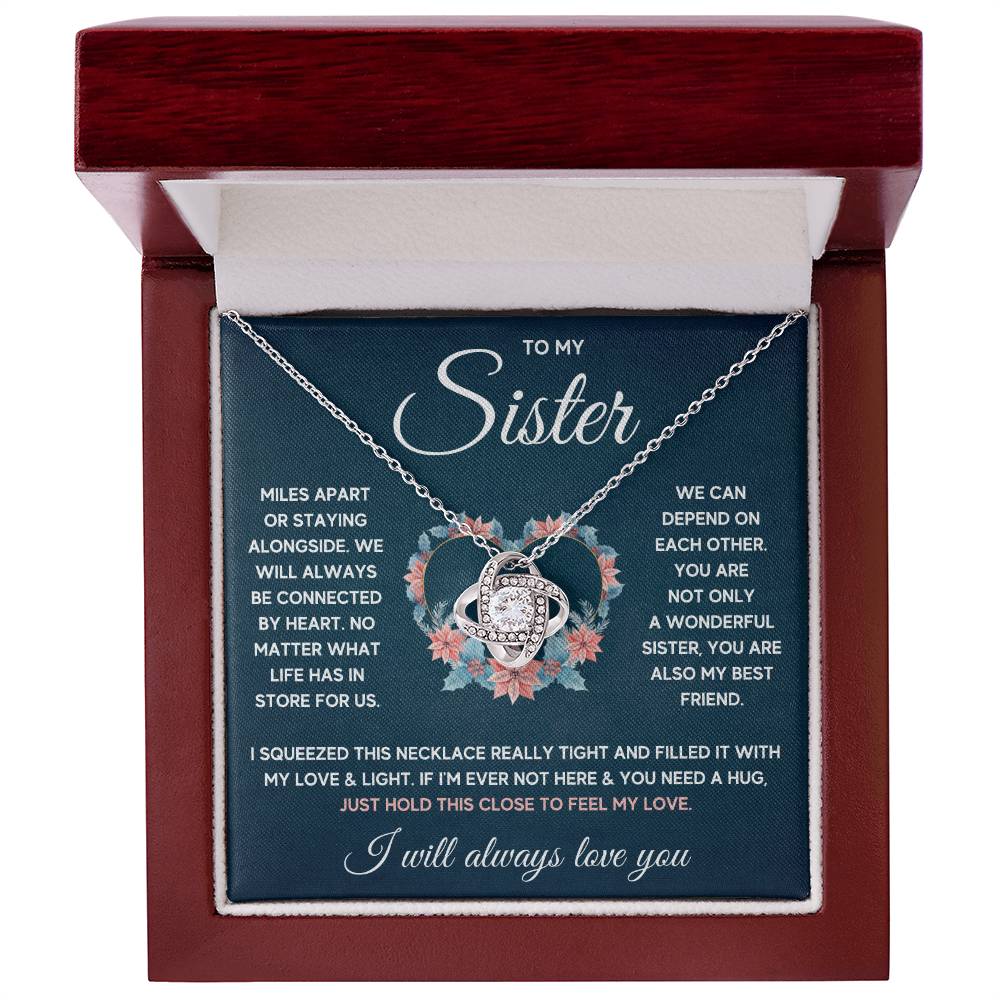 To My Sister – Love Knot Necklace